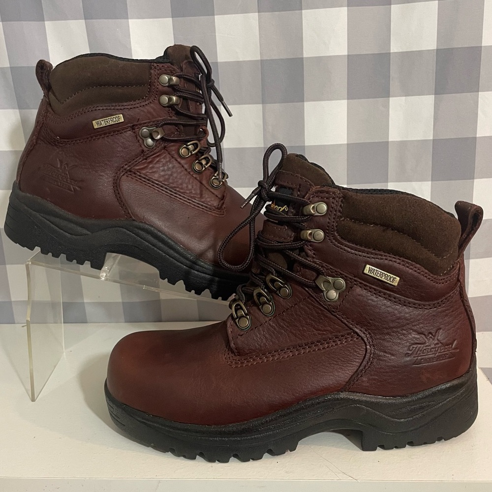 Thorogood Brown leather hiker work boot composite toe Mens 6.5 Womens 8.5